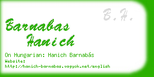 barnabas hanich business card