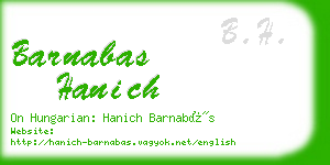barnabas hanich business card